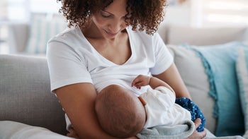 Pregnancy: woman breastfeeding baby 1323110611