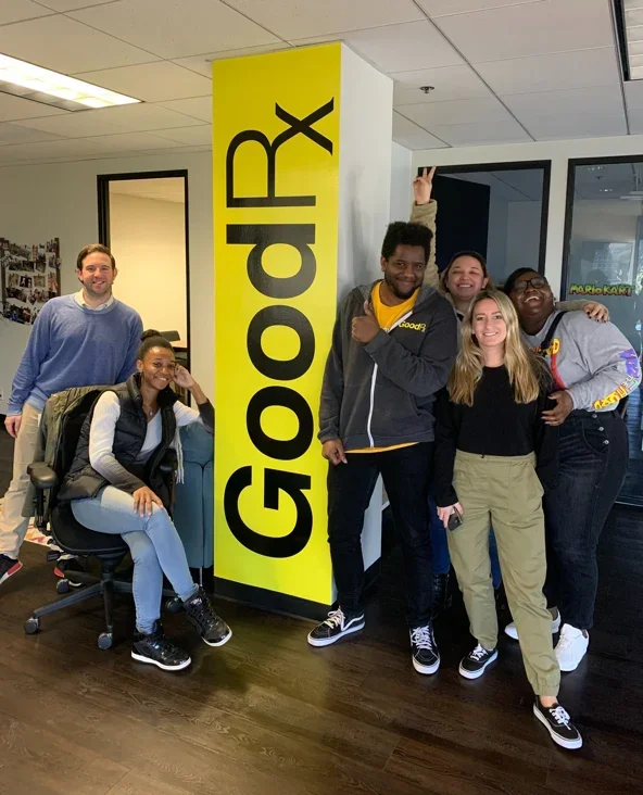 The Team at the GoodRx office before COVID-19