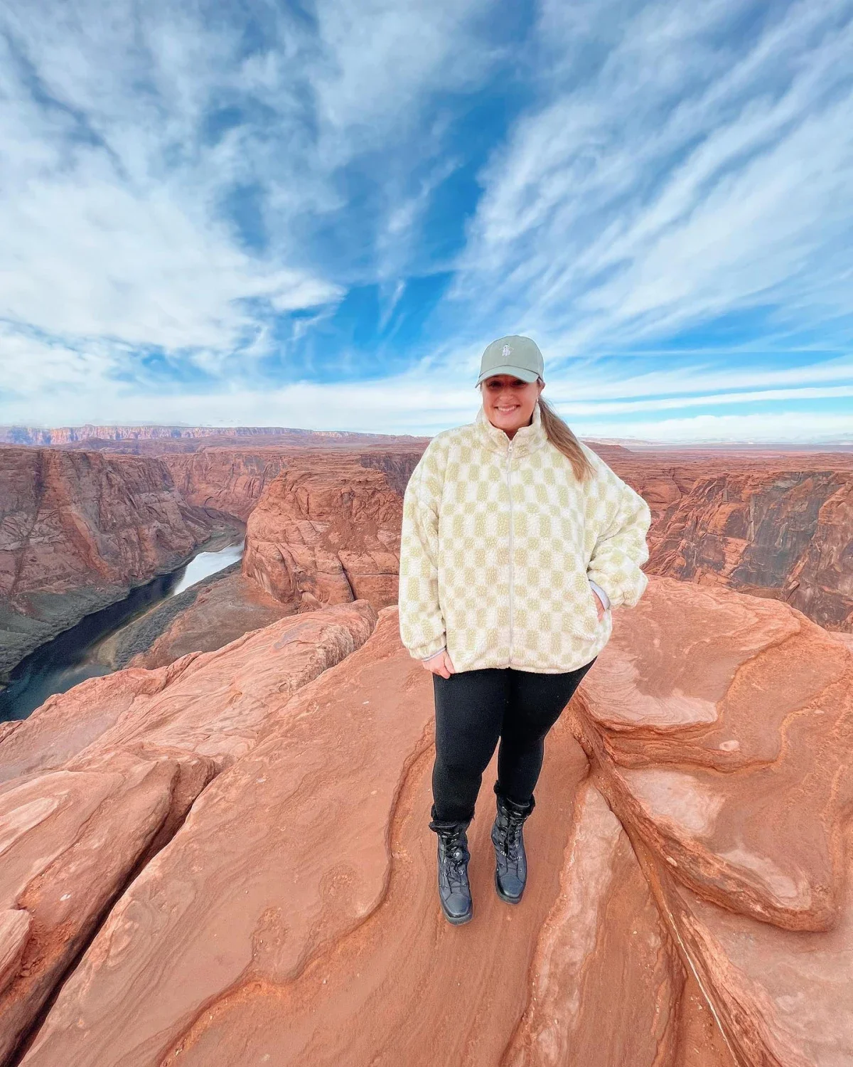 Julie “Jules” Kaden Black is pictured overlooking a canyon.
