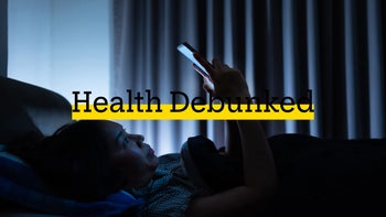 Health: Eye: debunked woman using phone in bed 1326204178