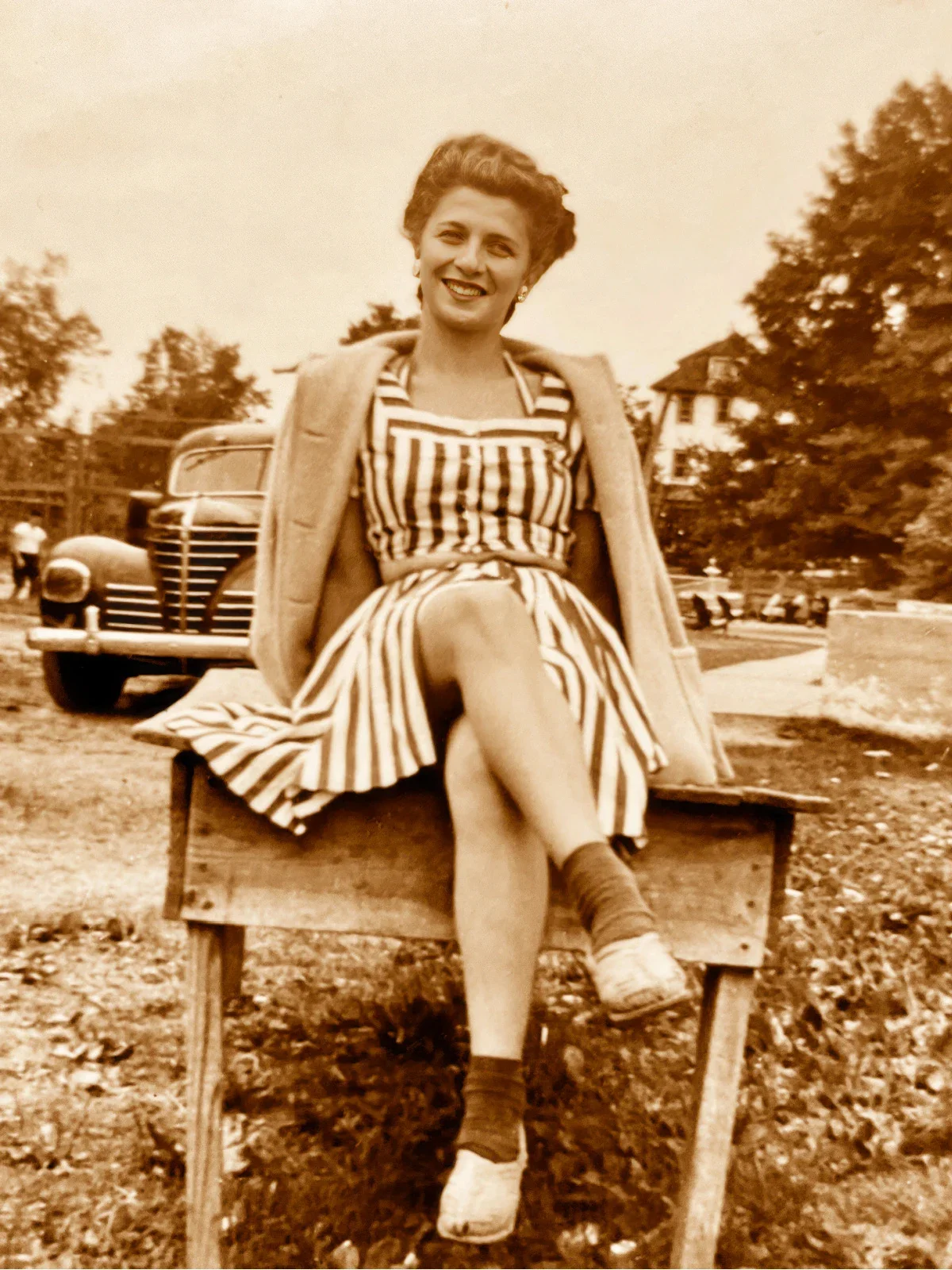 Mildred Kirschenbaum is pictured in a snapshot as a young woman.
