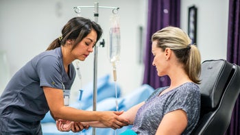 Health: Tysabri: patient receives IV treatment 1181263076