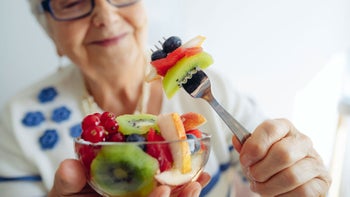 Diet nutrition: close up fruit bowl 1333414684