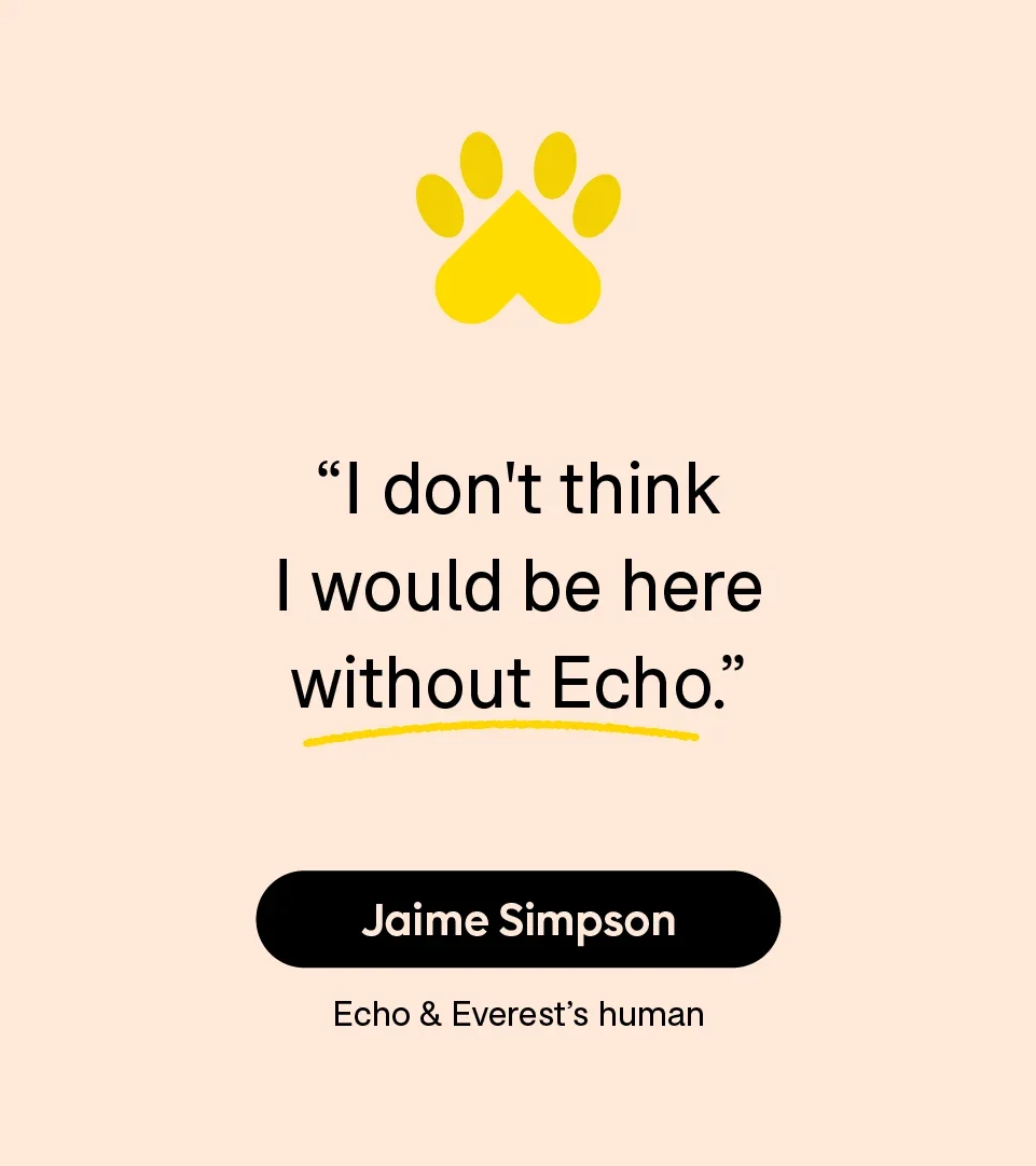 “I don't think I would be here without Echo.” — Jaime Simpson