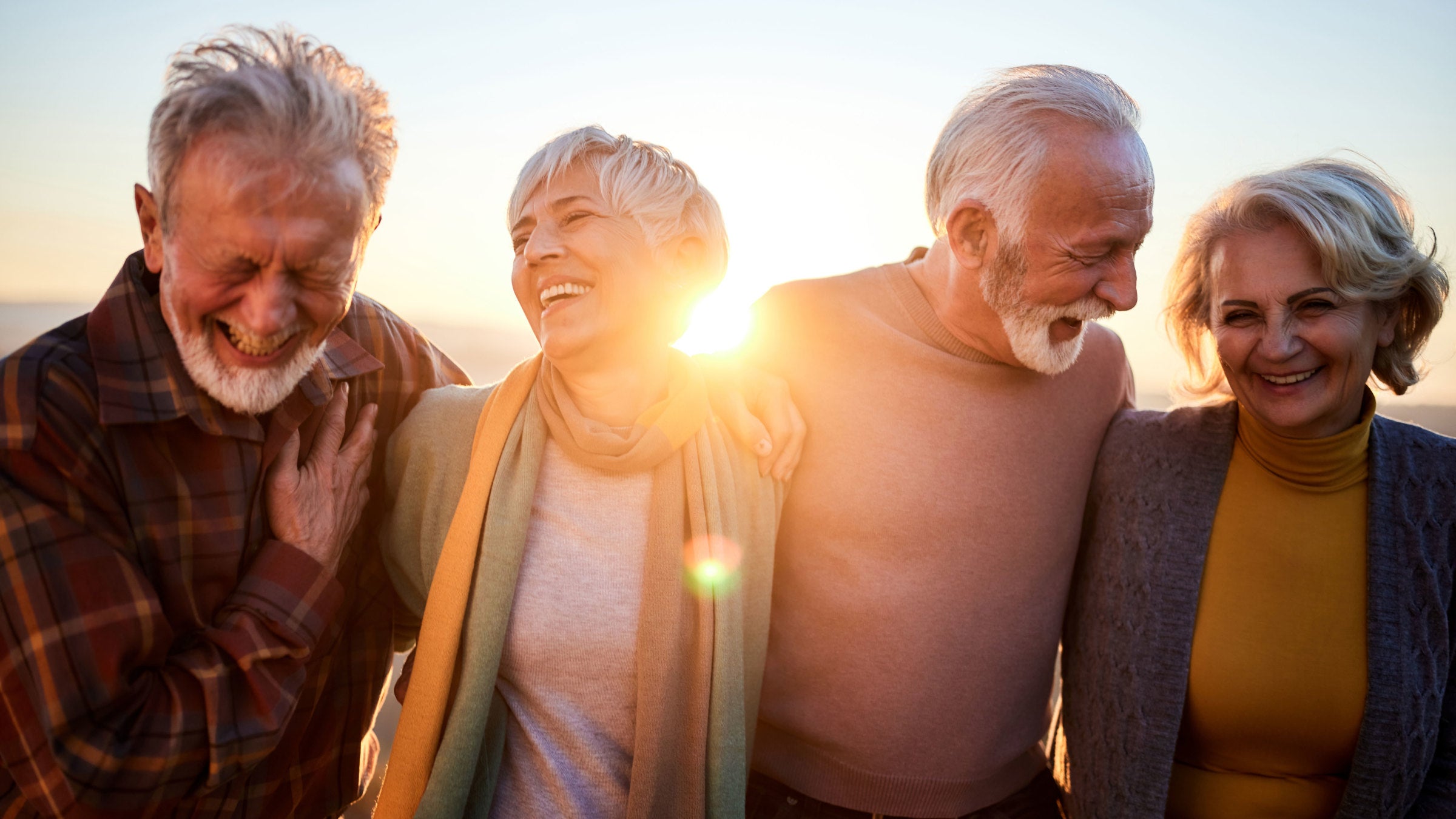 Dementia: Prevention: senior couples happy sunset GettyImages 1355427063