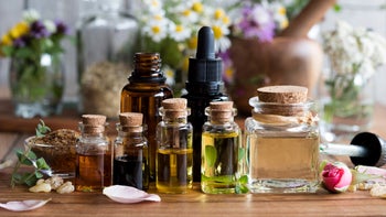 Eczema: assortment of essential oils 823977978