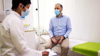 Yeast infection: man at doctors appointment 1313792775