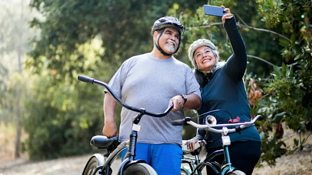 Senior Health: couple taking a selfie 831541022