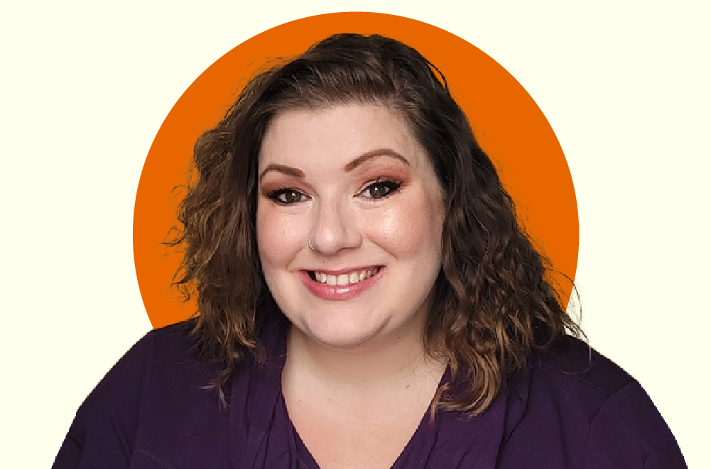 Katelynn Kulp is pictured, indoors.