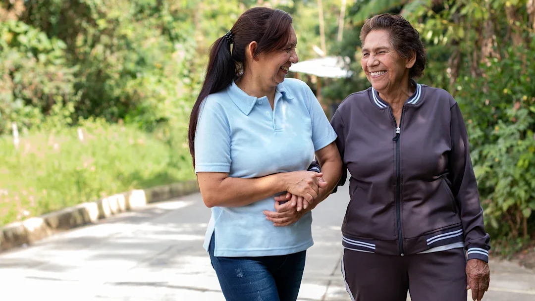 Diabetes: mother daughter going for a walk 1456779966