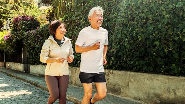 Hypertension: lower blood pressure: couple running 1402641130