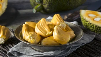 diet-nutrition: jackfruit on a plate 674349248