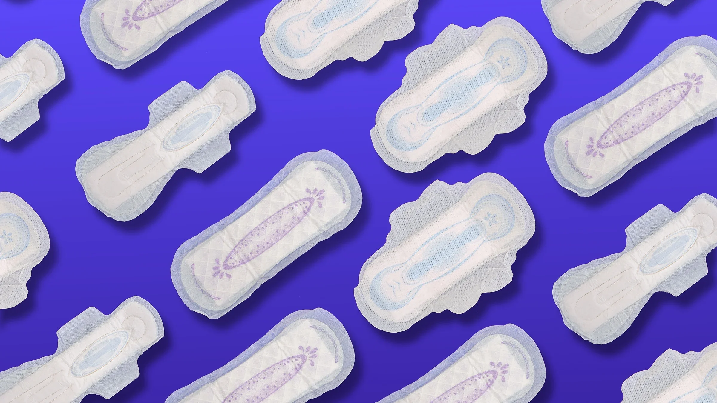 Pattern collage of period pads on a purple background.
Marvin Samuel Tolentino Pineda/iStock via Getty Images