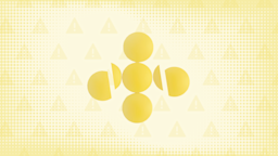Yellow background with texture and warning sign pattern. In the center are five round yellow pills creating a cross cut into thirds.
GoodRx Health