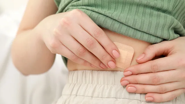 Menopause: closeup contraceptive patch 1780786777