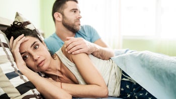 Sexual health: woman upset in bed 1334255872