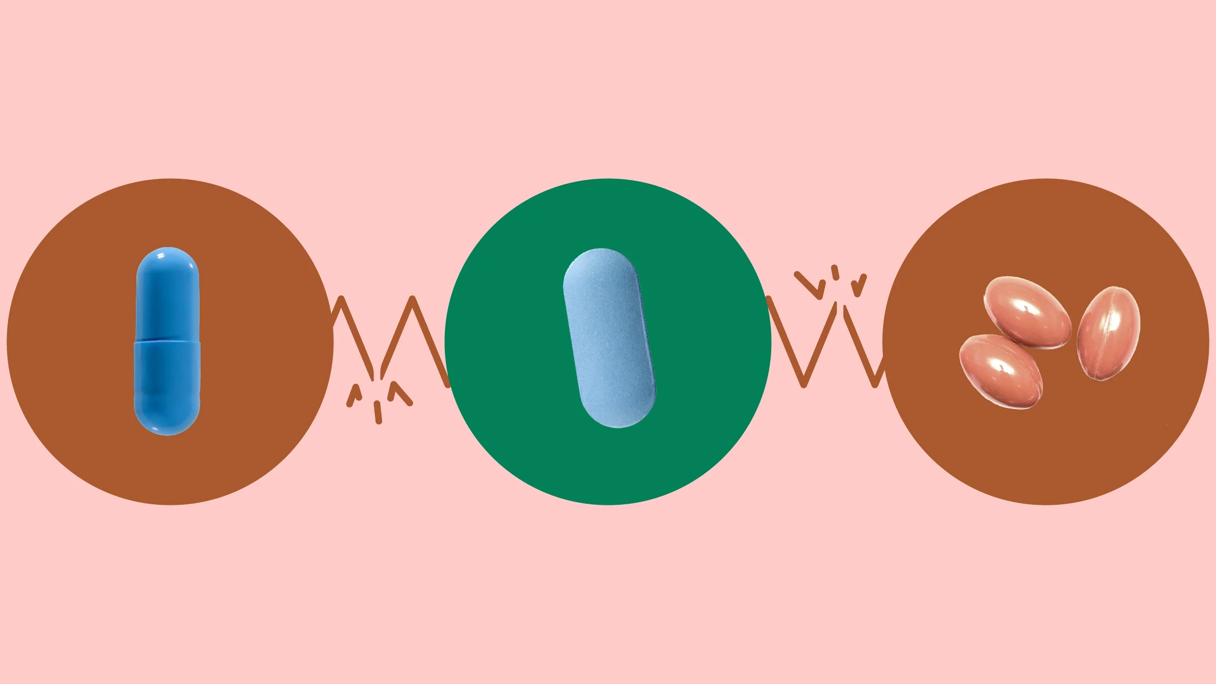 A graphic representing Descovy interactions includes images of various pills highlighted by circles. 