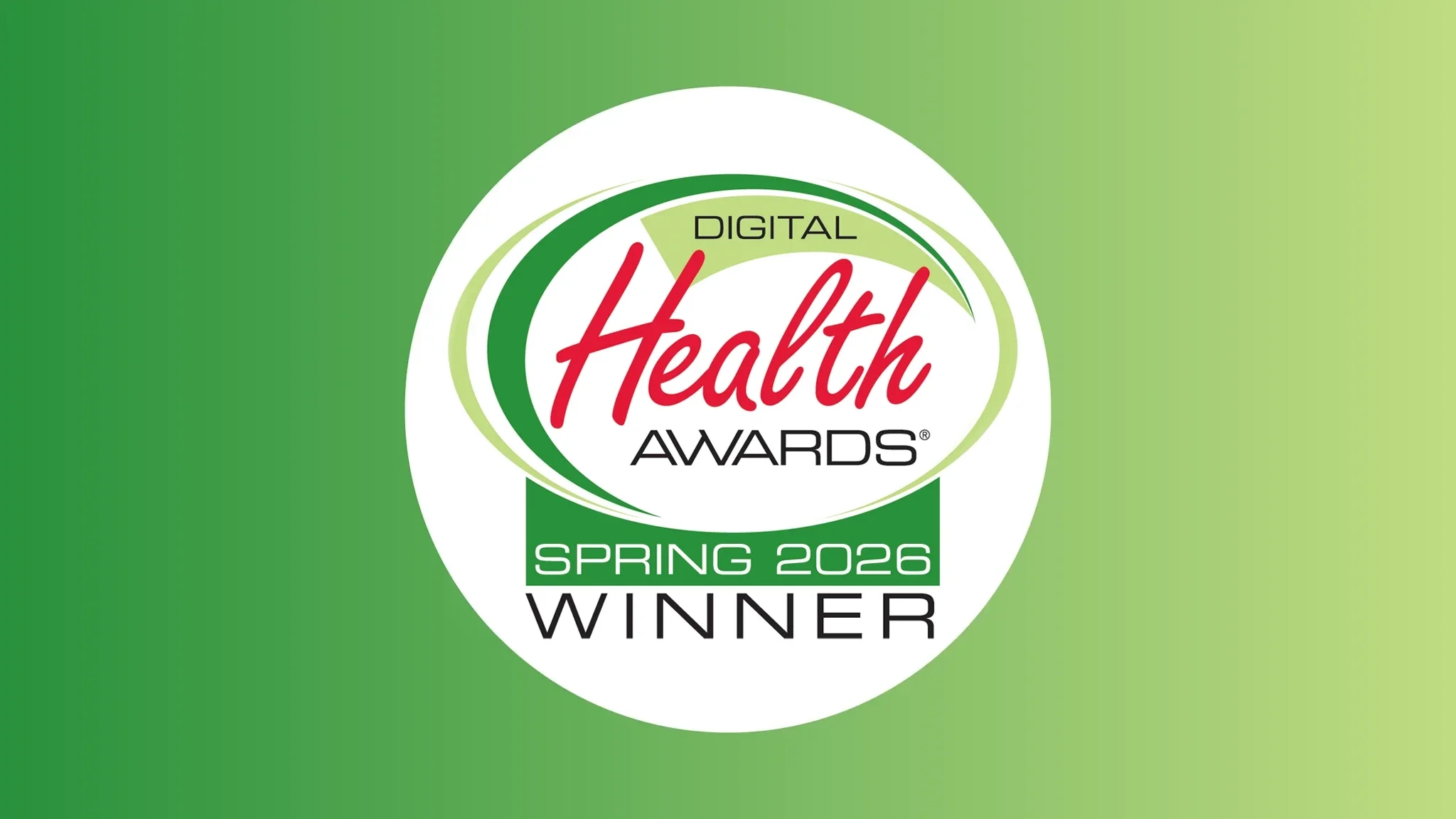 Digital Health Awards Spring 2026 winner banner