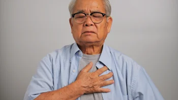 COPD: man taking a deep breath 1969207505