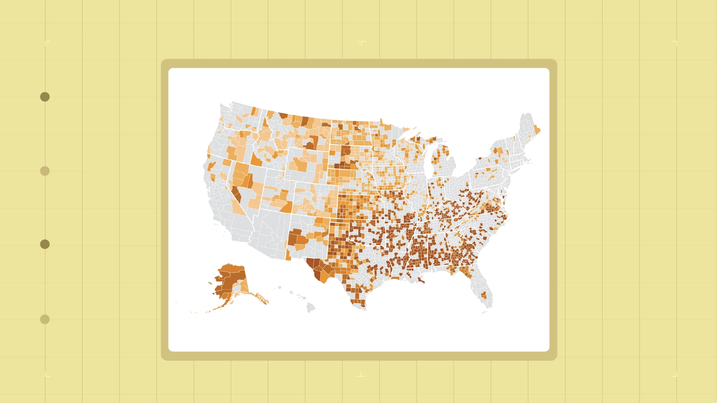 Map of U.S. counties with and without cardiologists