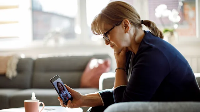 Health: Urinary tract infection: woman on telehealth call 1307011140