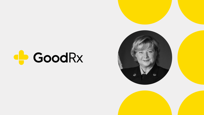 GoodRx logo and portrait of Susan