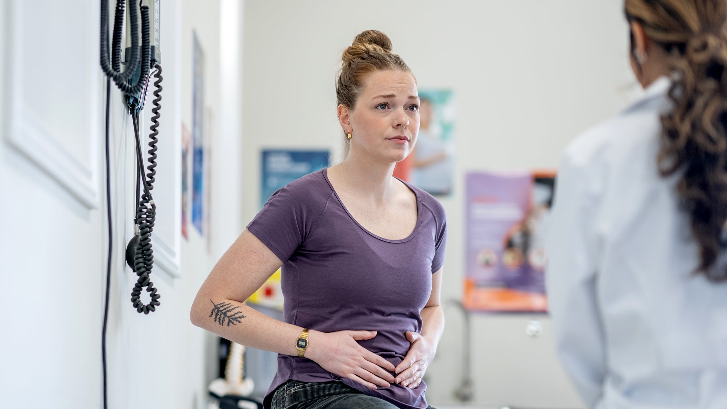 Ulcerative colitis: woman with abdominal pain 1491105387