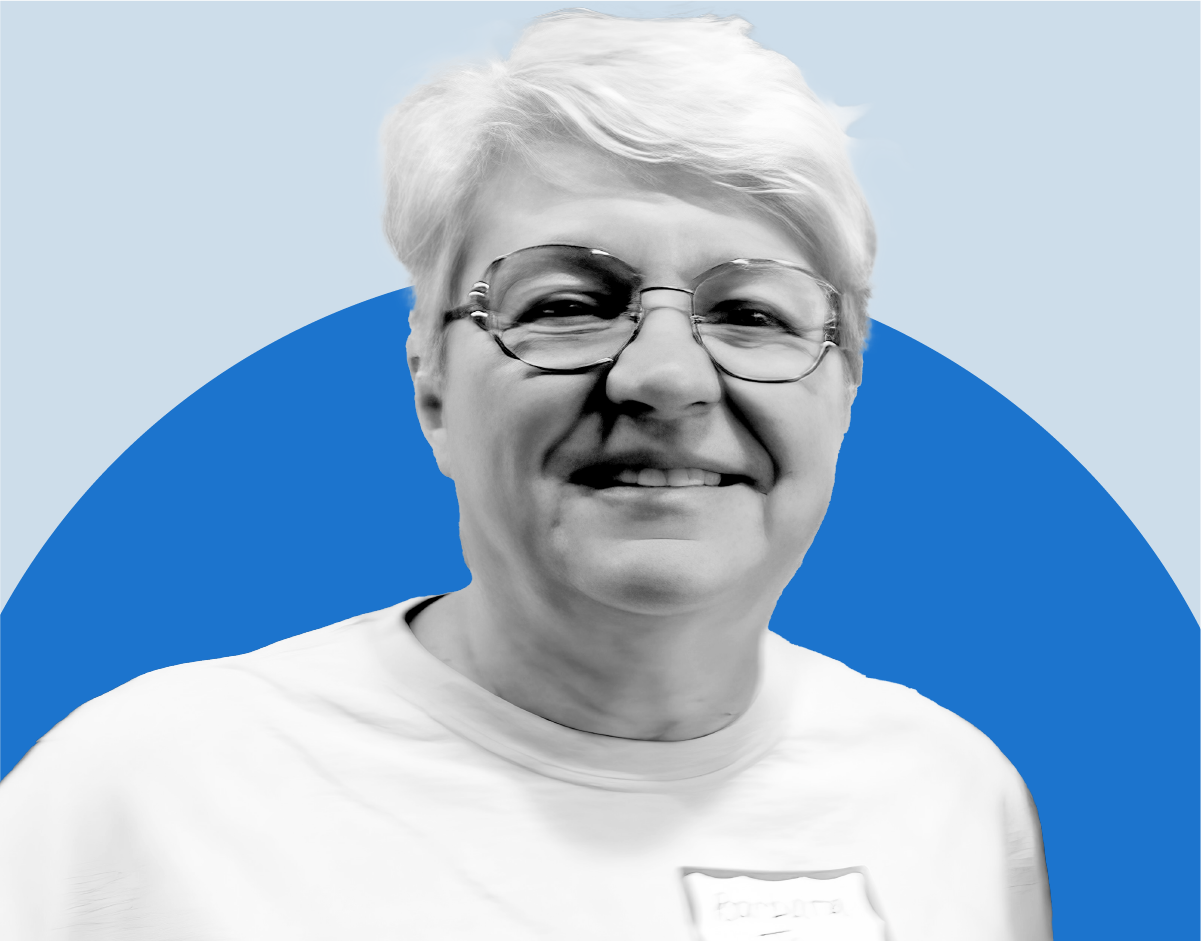 Headshot of Barbara Jo Mullis, indoors.