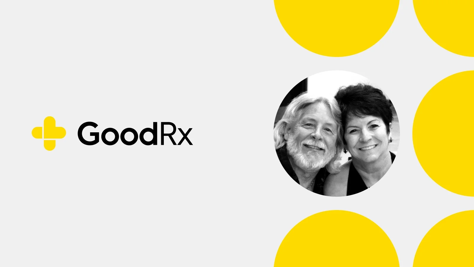 GoodRx logo and portrait of Lisa and her husband