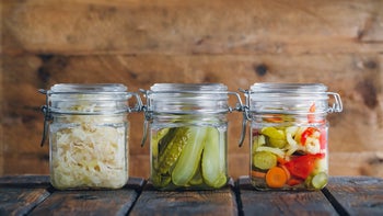 Diet Nutrition: pickled vegetable jars 615412758