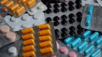 Substance use disorder: cropped assortment of colorful pills 1257203595