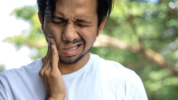 Dental-care: man with tooth pain 2164382505