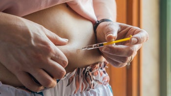 Health: enoxaparin: closeup abdominal injection 1327240087