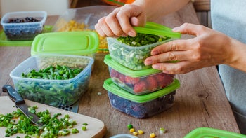 Health: High cholesterol: closeup fruit vegetable tupperware 1216014653