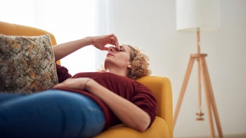 Health: Venlafaxine: woman resting on couch 1280893674