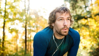 Health: Asthma: runner with headphones 612489368