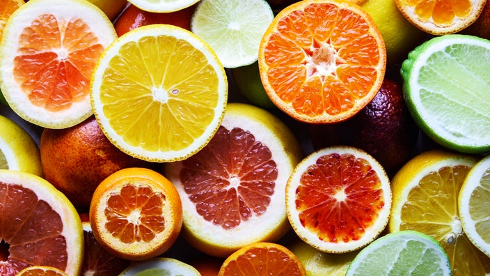 Close-up of sliced citrus 