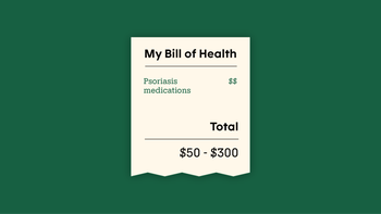 Health: Patient experiences: GRxH bill of health psoriasis GFX