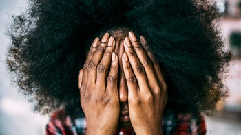 Panic disorder: hands on face 1153606190