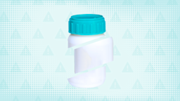 Teal background with texture and warning sign pattern. In the center is a white prescription bottle cut into thirds with a teal cap.  
GoodRx Health