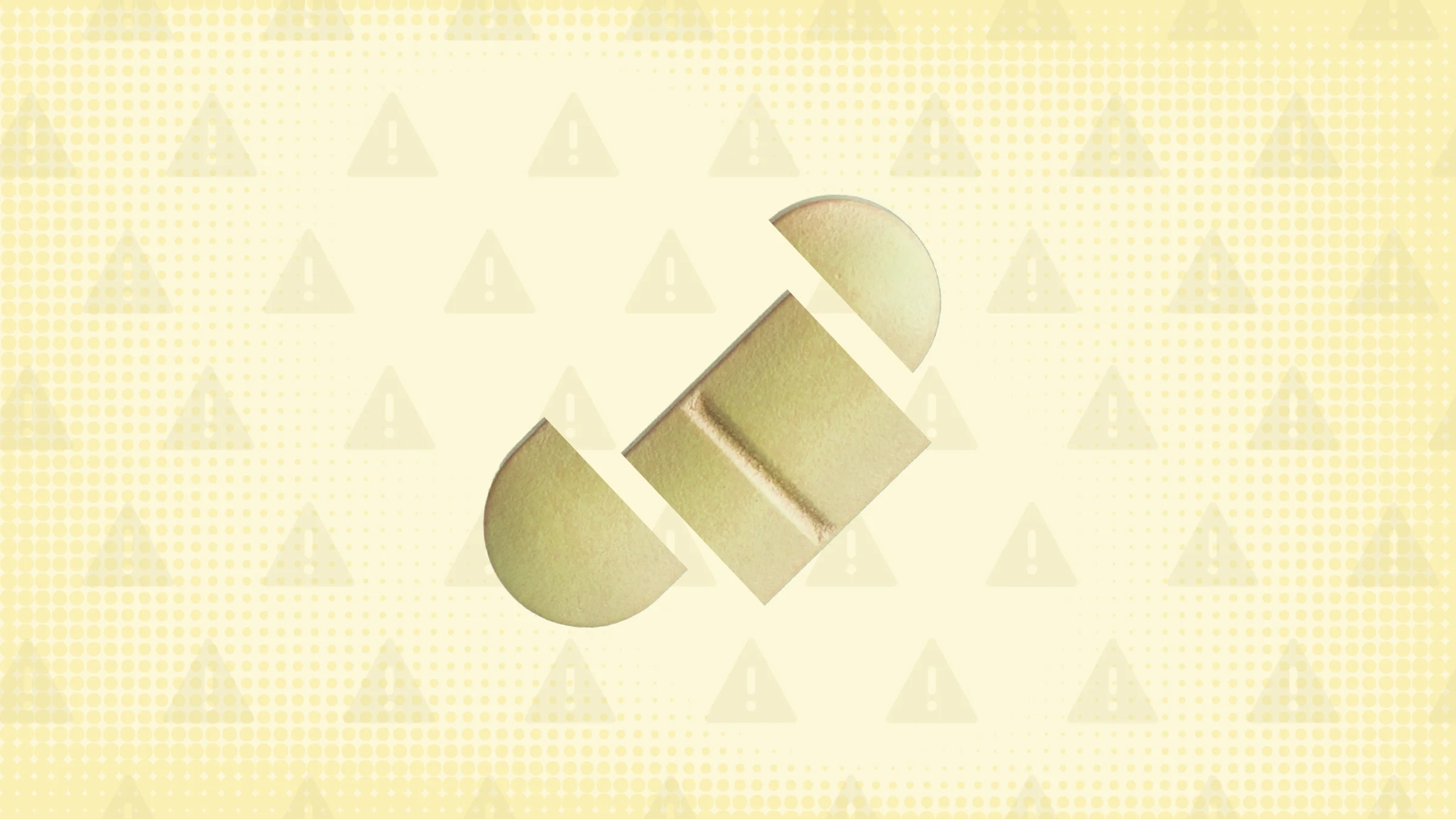 A graphic about Viberzi side effects includes a yellow background with warning signs and an oblong pill cut into thirds.