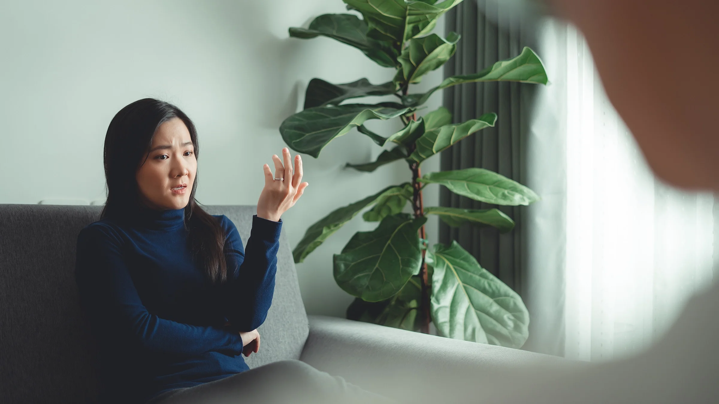 Woman in a therapy session