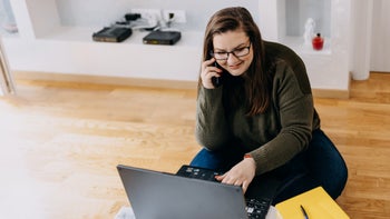 Women's Health: woman using phone and laptop 1433446022