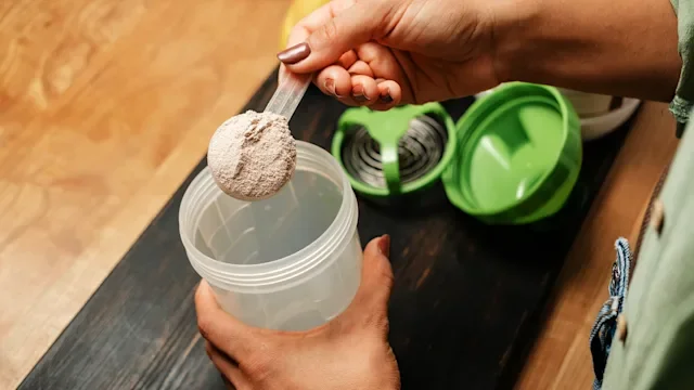 glp-1-agonist: closeup whey protein powder 1706265666
