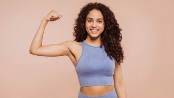Movement Exercise: woman flexing her bicep 1465805762