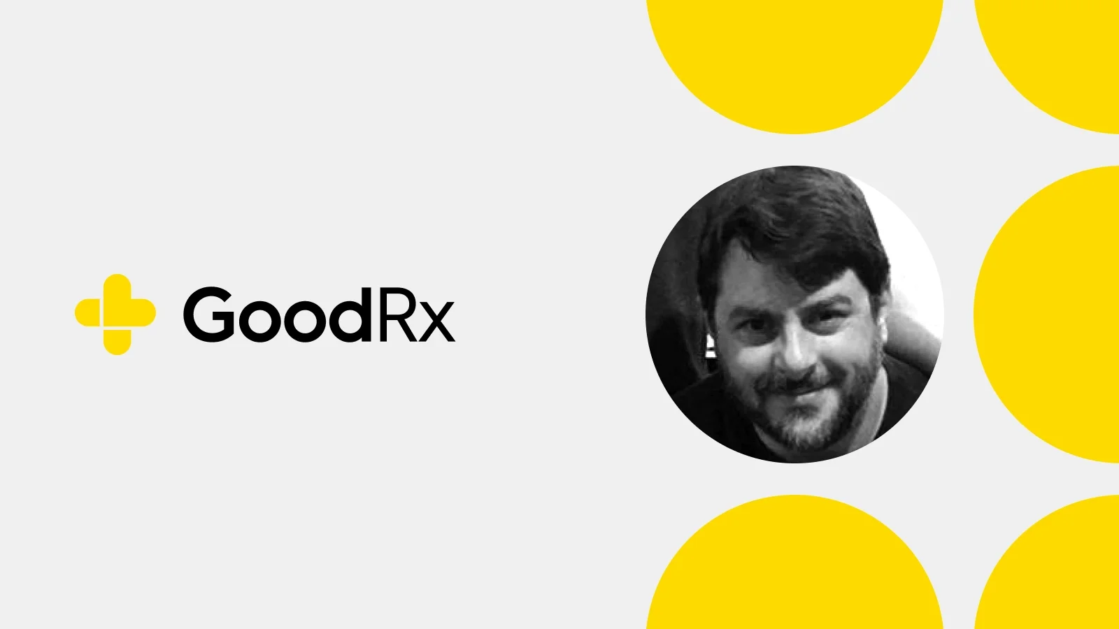 GoodRx logo and portrait of Jeff