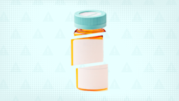 A photo of an orange prescription bottle is cut into thirds.
GoodRx Health