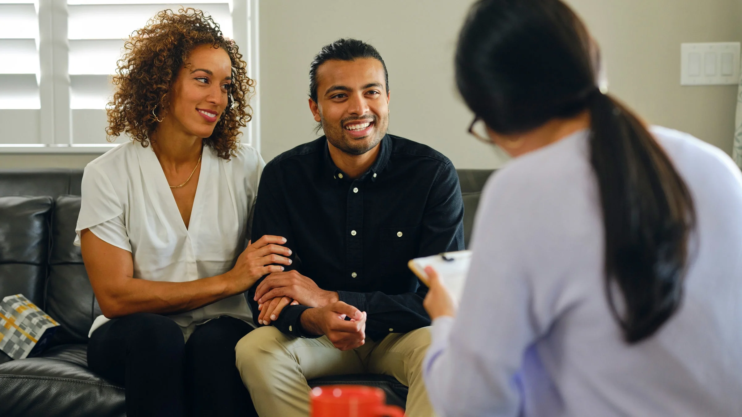 A couple in a therapy session.