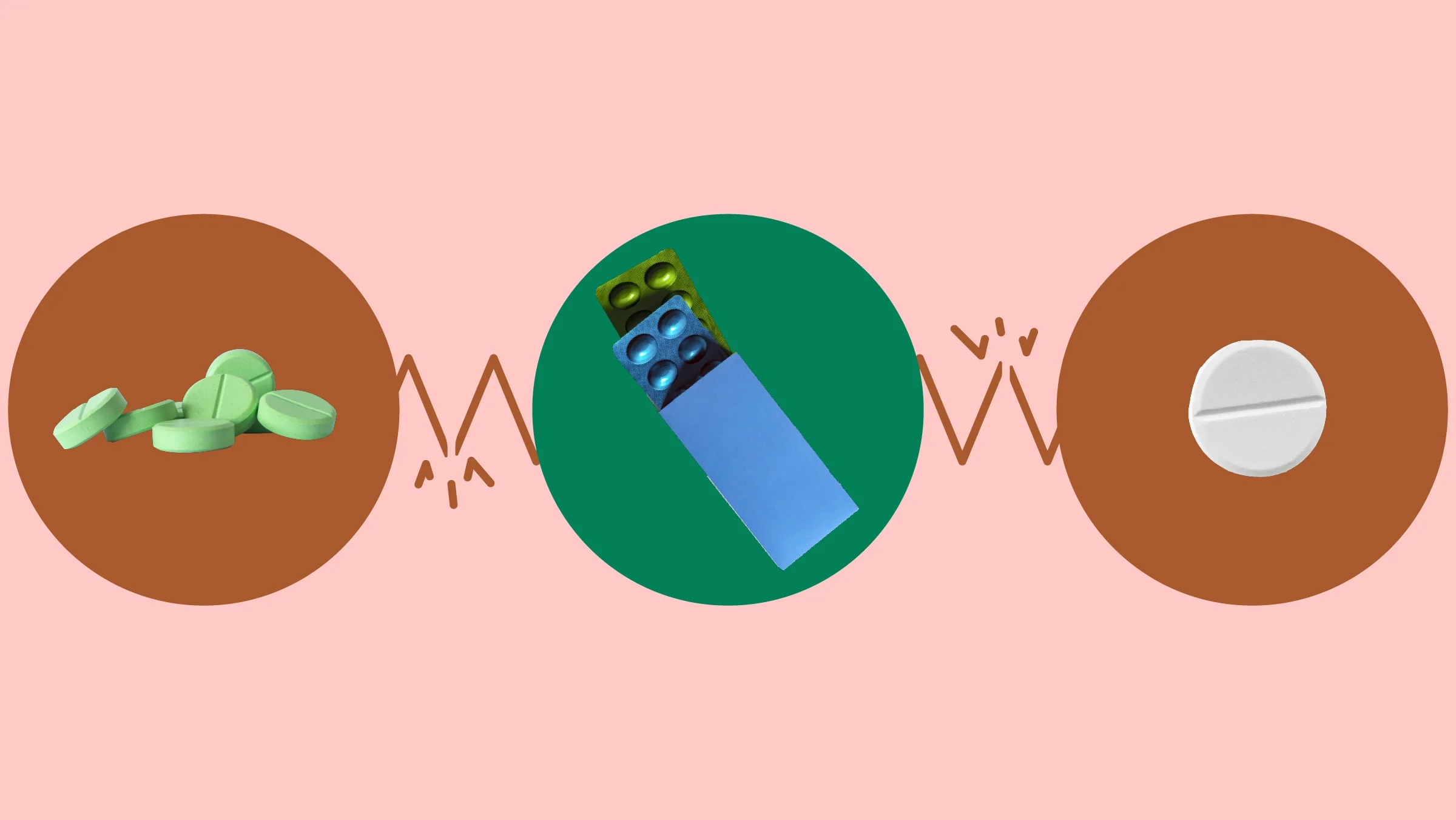 A graphic on varenicline interactions shows different kinds of medications highlighted by red and green circles.