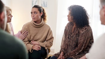 Health: Patient advocacy: group therapy session 1287394476